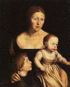 Hans Holbein The Artist's Wife with Katherine and Philip Sweden oil painting artist